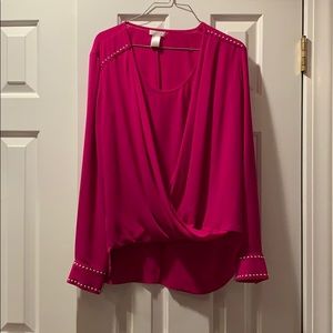 Magenta Blouse from Cache